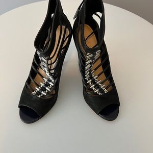 Black heels with straps